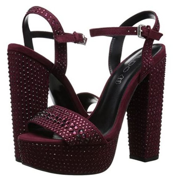 Aldo crystal embellished levata platform pumps - Picture 7 of 8